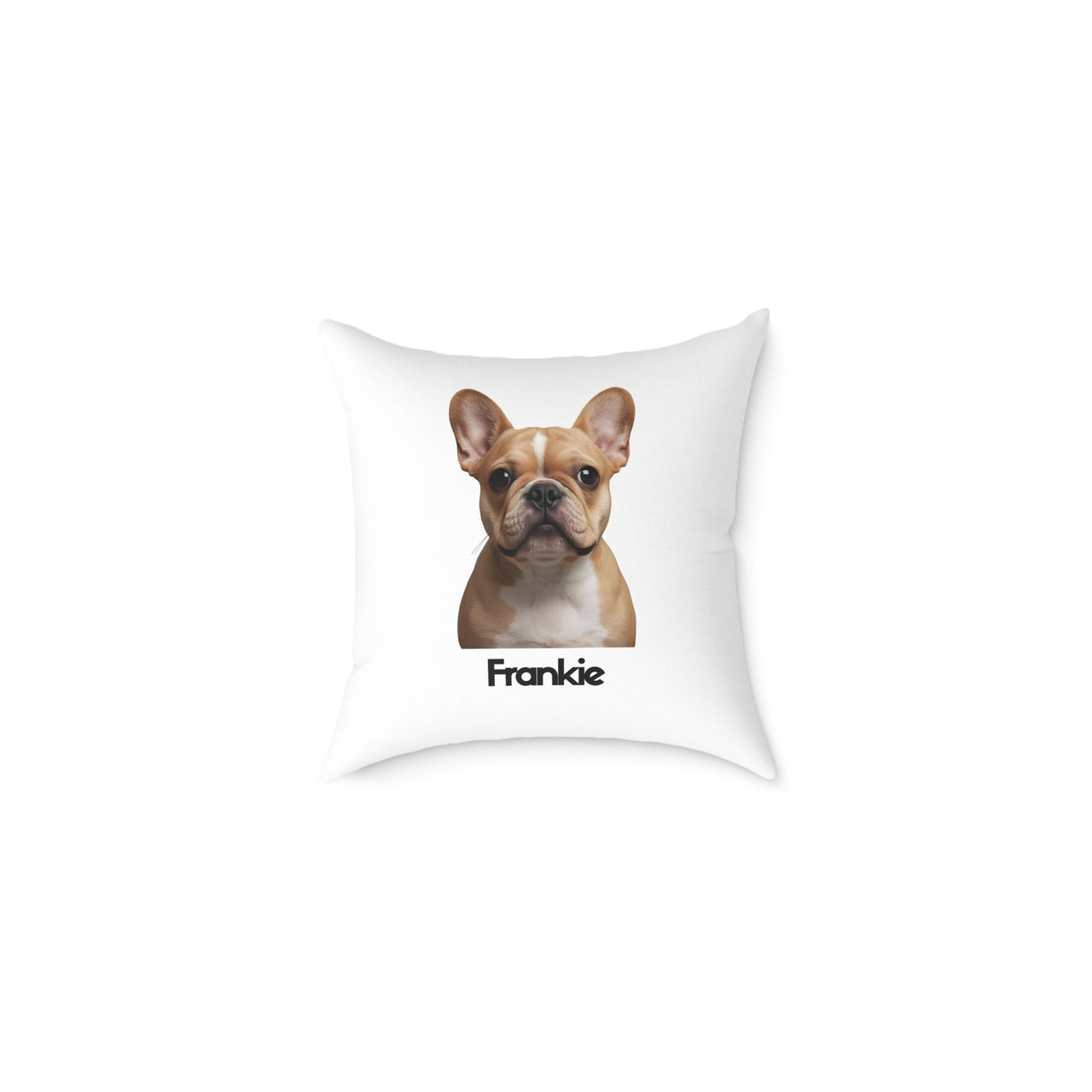 Personalized Frenchie Dog Face Pillow with Name